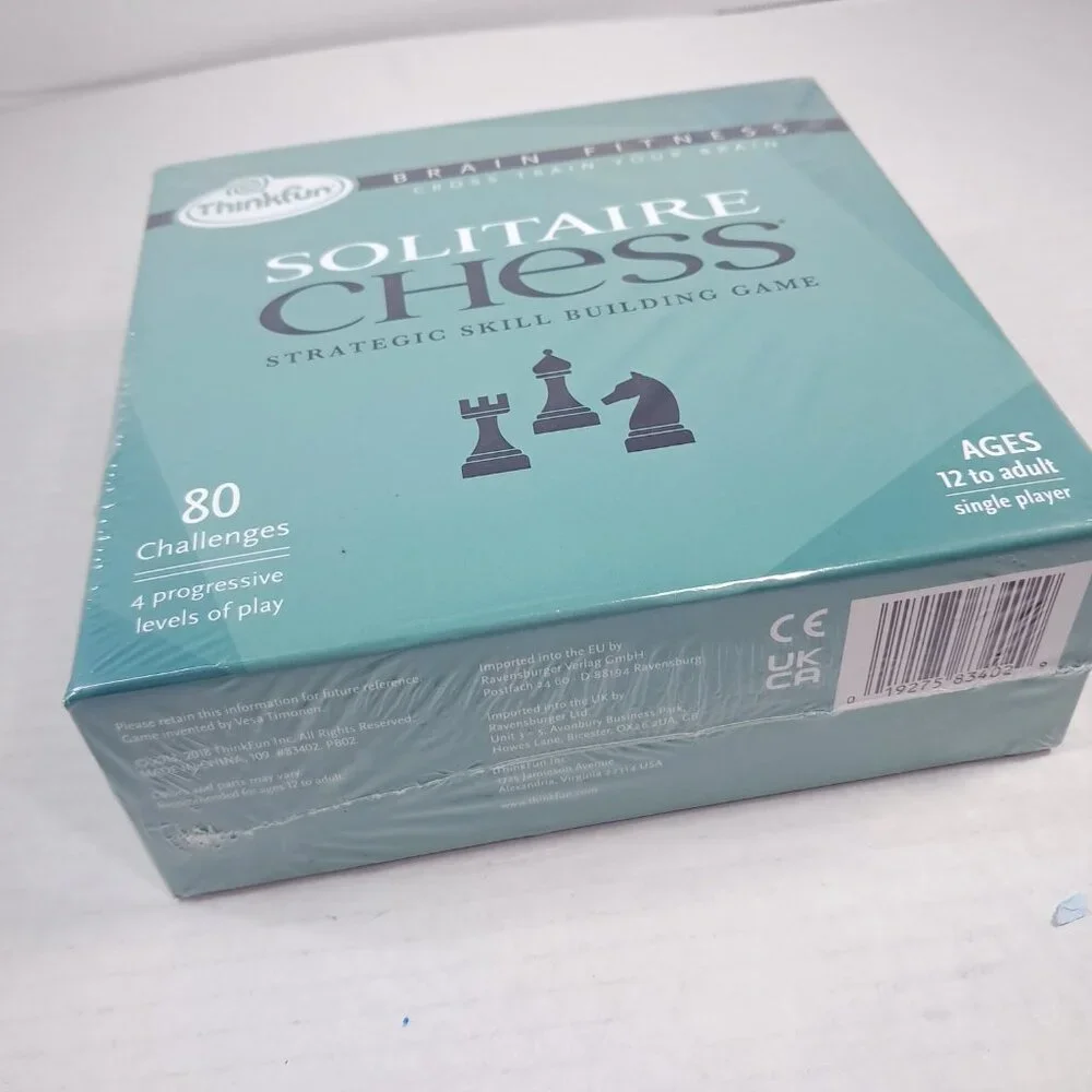 New ThinkFun Solitaire Chess Brain Fitness‎ Strategic Skill building Game sealed